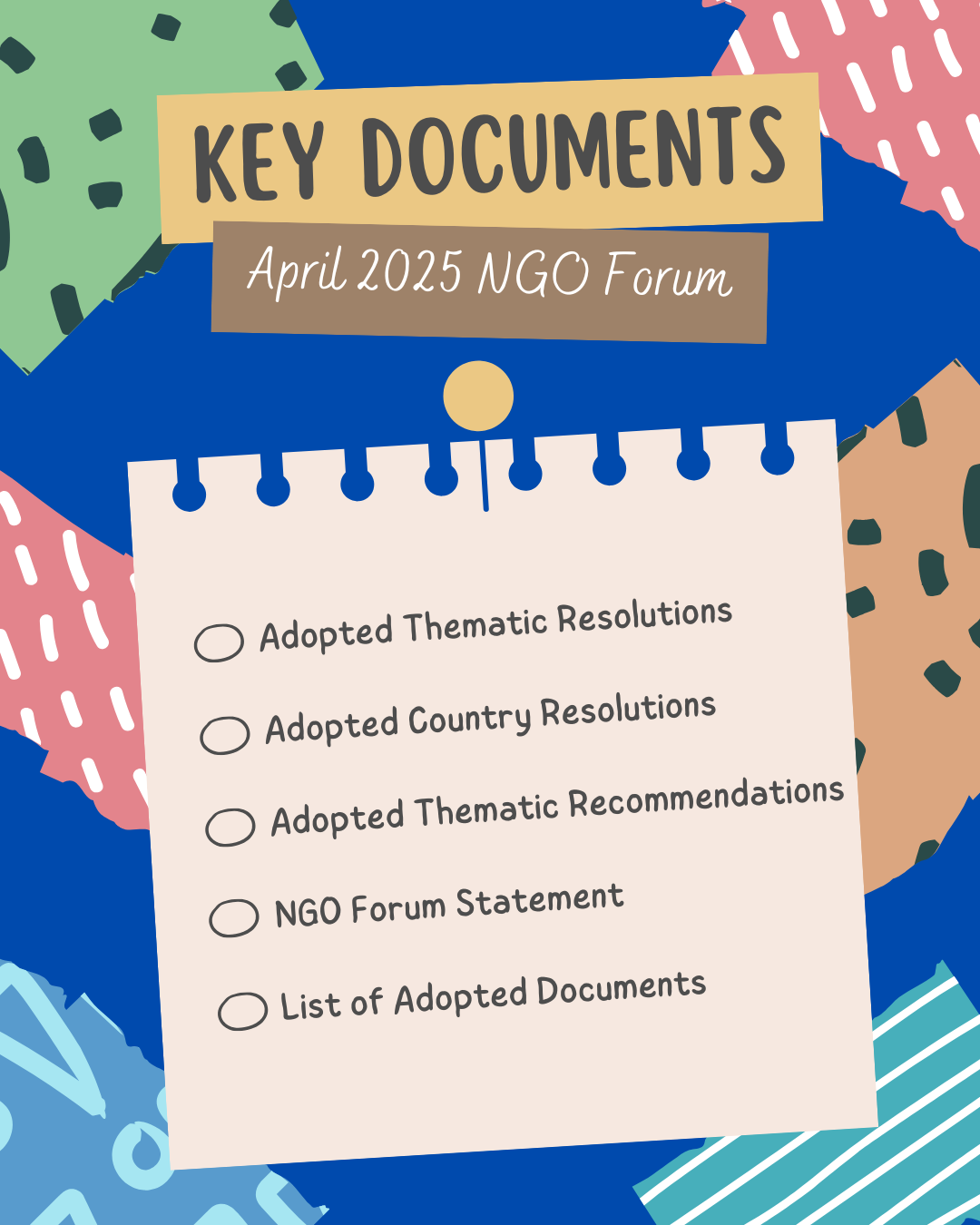 Key Documents - April 2025 NGO Forum